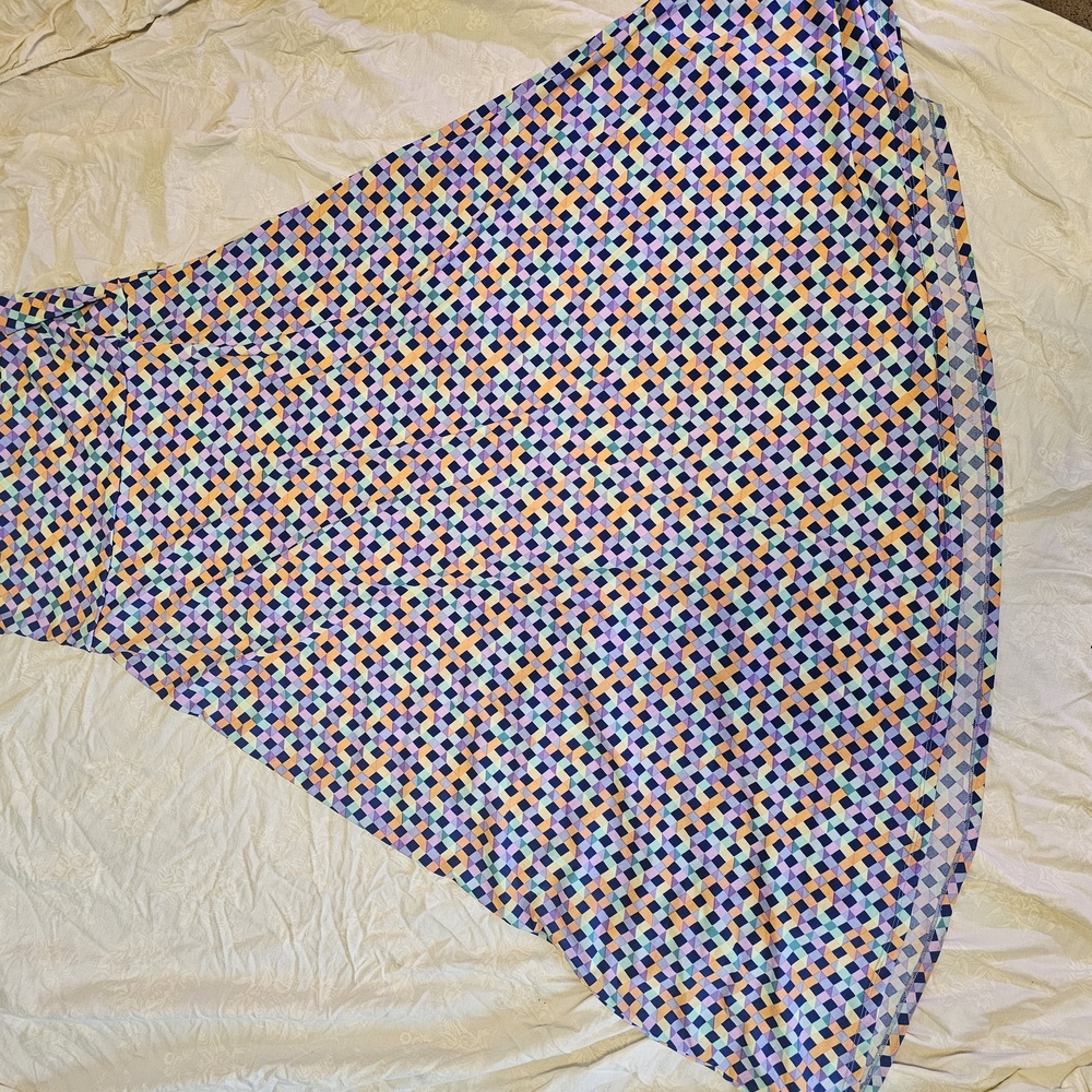 LuLaRoe Red and Blue Maxi A-Line Skirt Casual